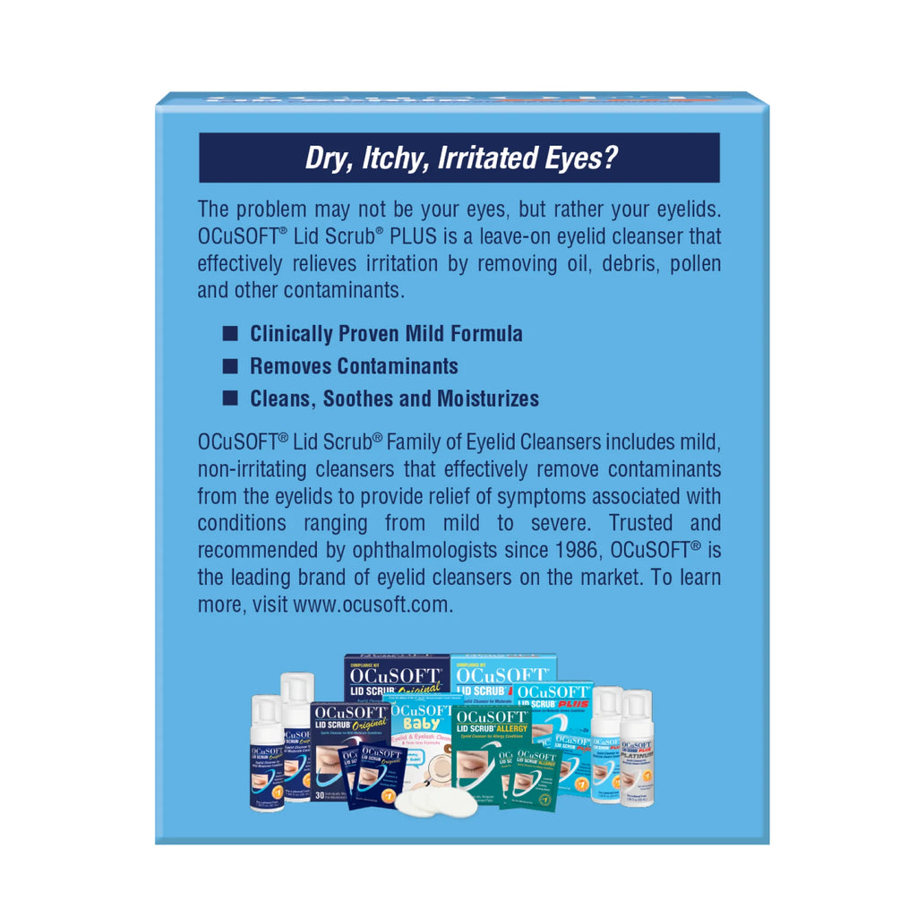 OCuSOFT Lid Scrub Plus Eyelid Cleanser | Wholesale Pack – Bundle of 5 Boxes (30 Count Each) | Free Shipping