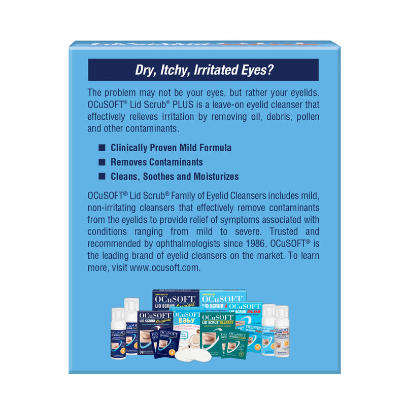 OCuSOFT Lid Scrub Plus Eyelid Cleanser | Wholesale Pack – Bundle of 5 Boxes (30 Count Each) | Free Shipping