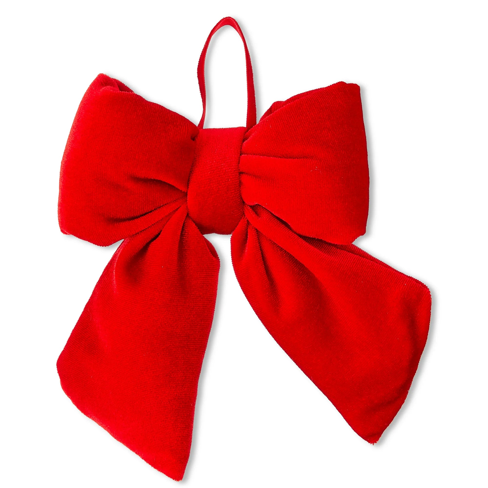 Red Velvet Puffy Bow Christmas Ornament, 5.75", by Holiday Time