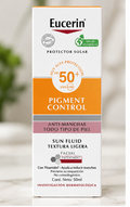 Eucerin Sun Fluid Pigment Control SPF 50+ Facial Sunscreen Anti-Dark Spot Protection 50ml