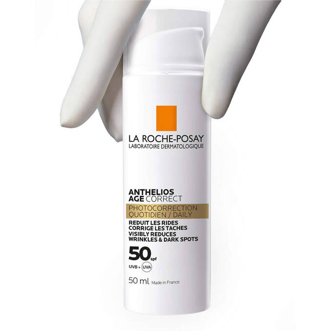 Anthelios Age Correct Daily anti-ageing factor 50 facial sunscreen.