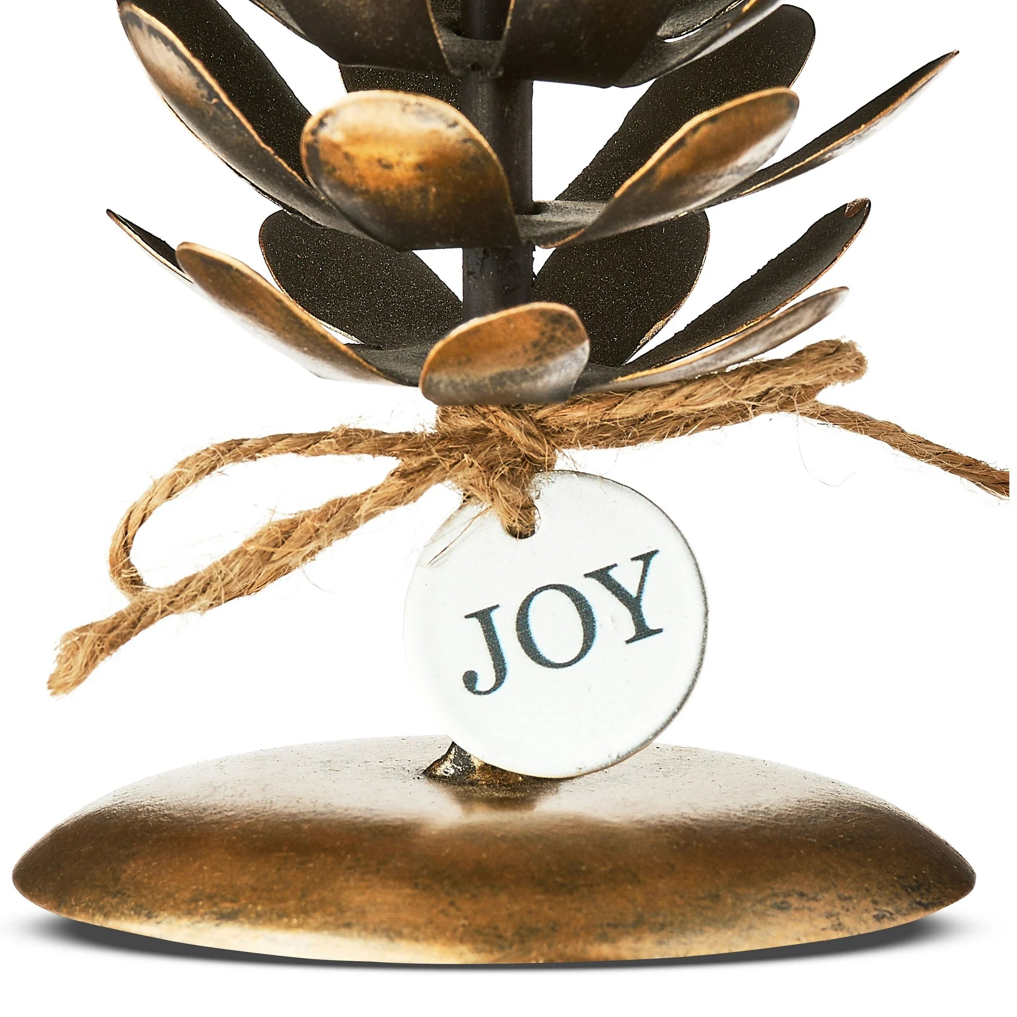 Large Brown and Gold Iron Pinecone Christmas Taper Candle Holder, 9", by Holiday Time