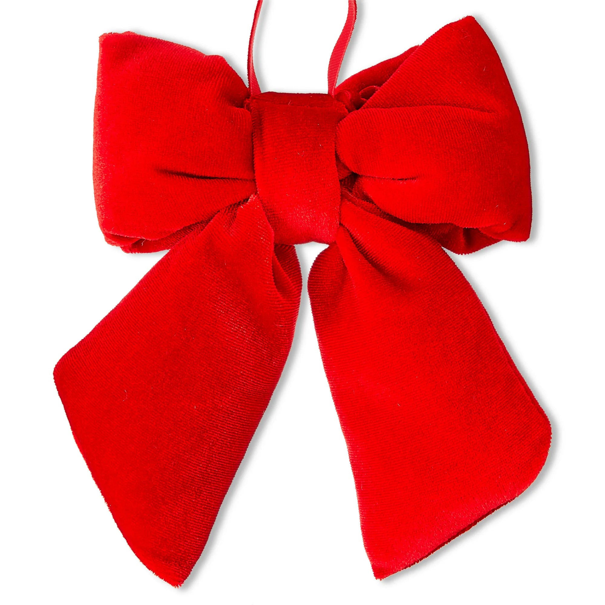 Red Velvet Puffy Bow Christmas Ornament, 5.75", by Holiday Time