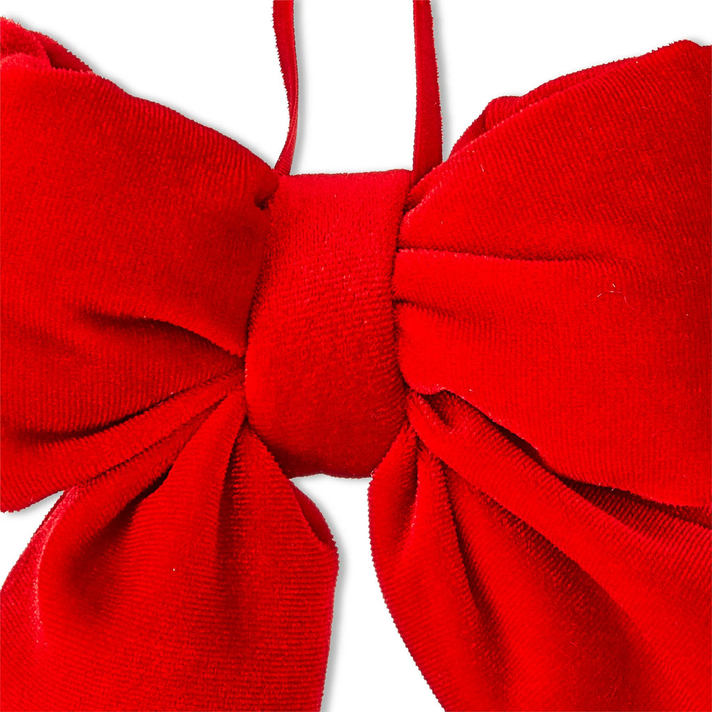 Red Velvet Puffy Bow Christmas Ornament, 5.75", by Holiday Time