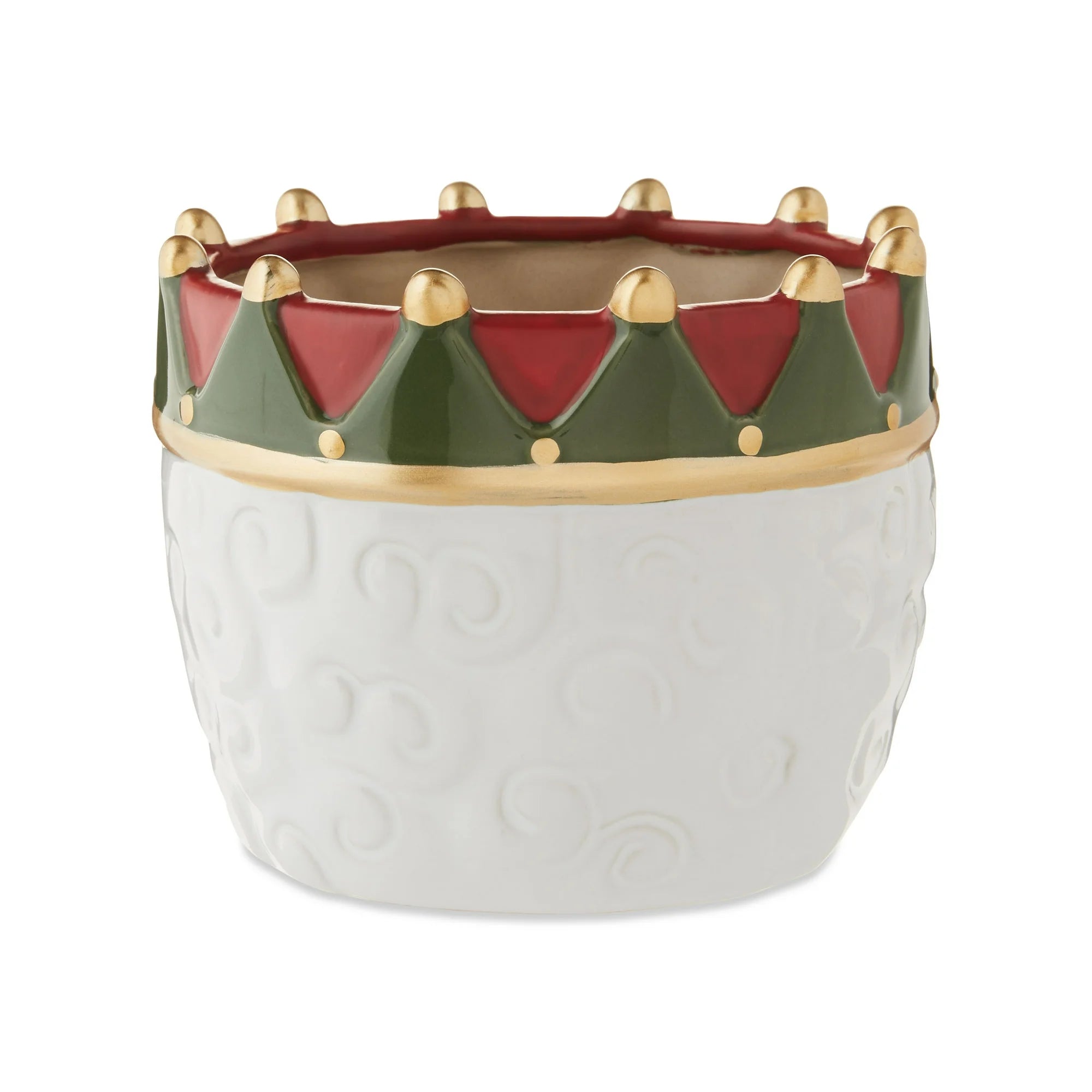 Ceramic Nutcracker Decorative Pot Christmas Decoration, Multicolor, 3.75", by Holiday Time