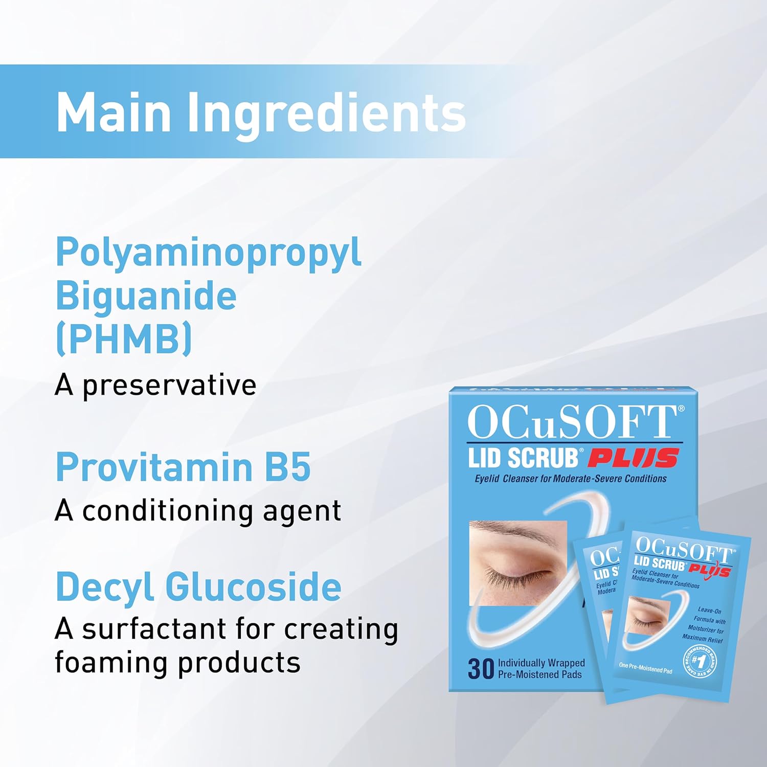 OCuSOFT Lid Scrub Plus Eyelid Cleanser | Wholesale Pack – Bundle of 5 Boxes (30 Count Each) | Free Shipping