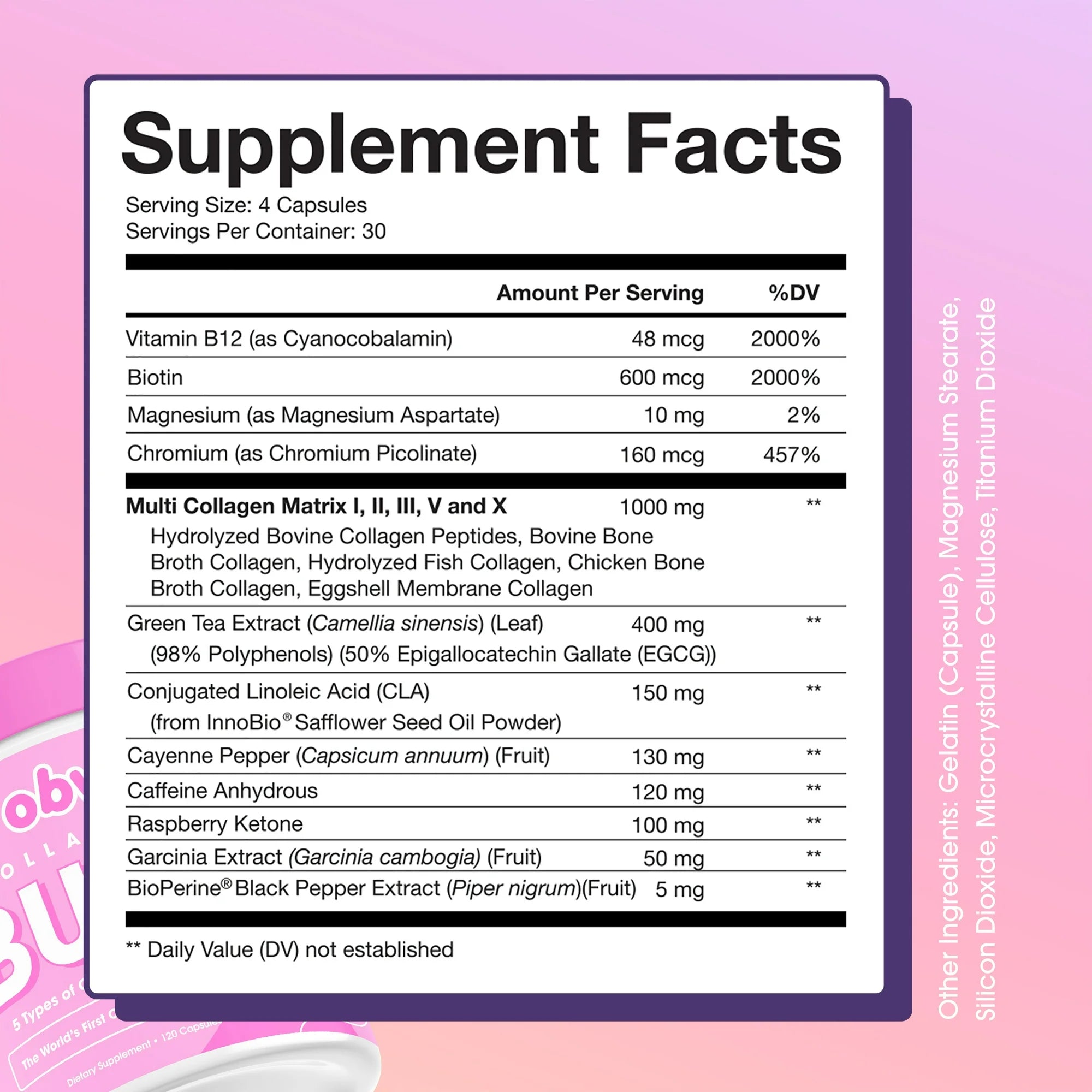 Obvi Collagenic Burn for Weight Loss (120 Capsules)