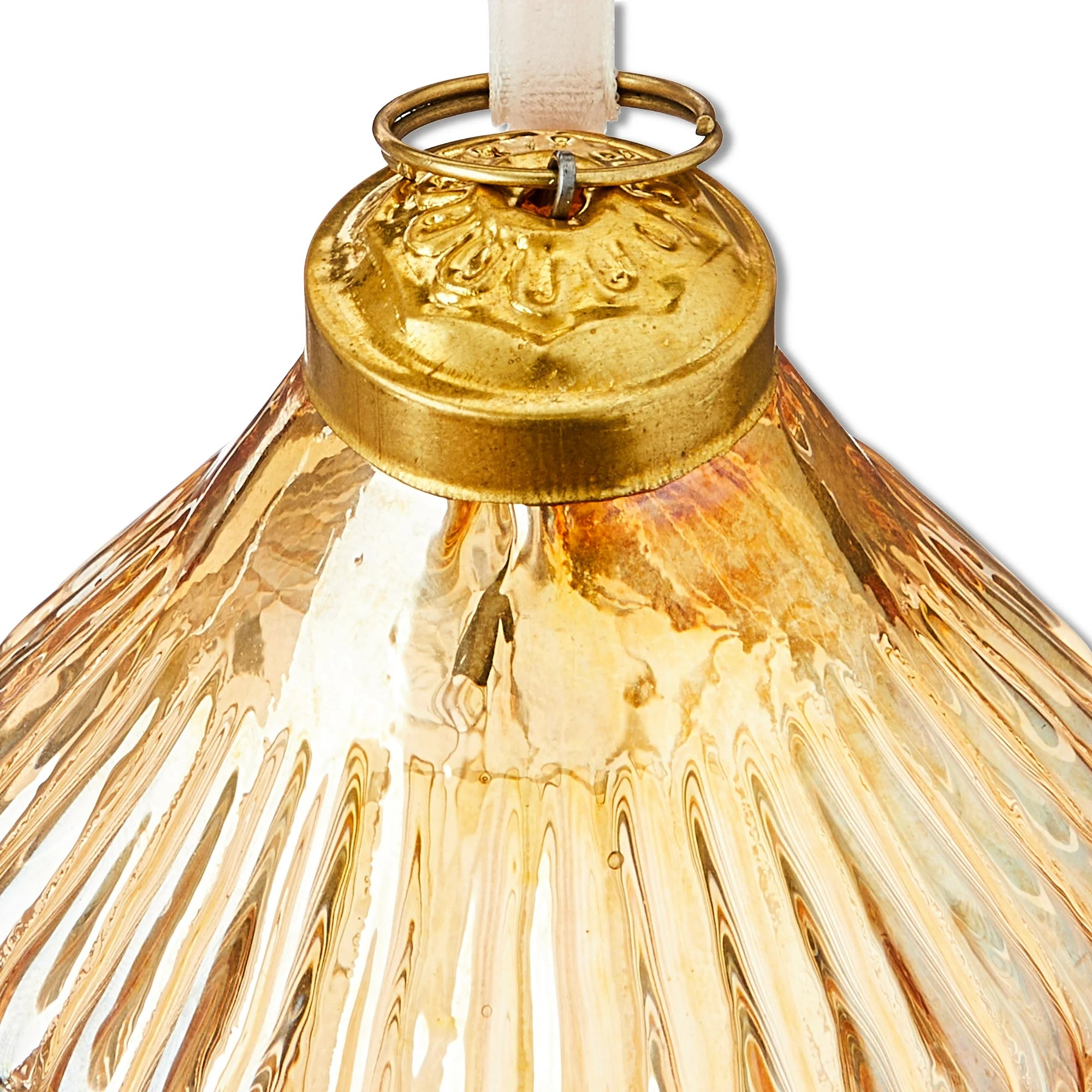 Gold Glass and Metal Gem Christmas Ornament, 4.5", by Holiday Time