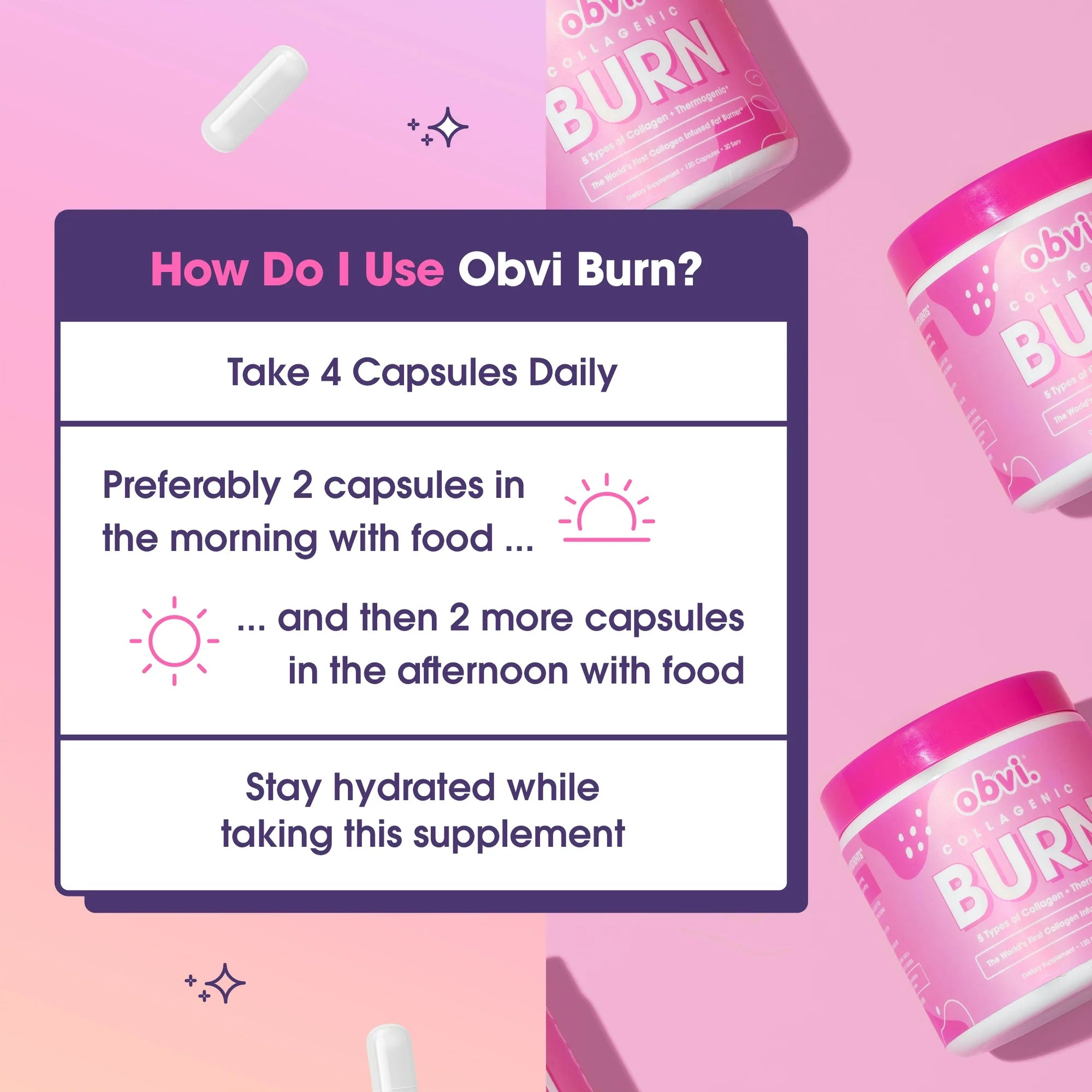 Obvi Collagenic Burn for Weight Loss (120 Capsules)