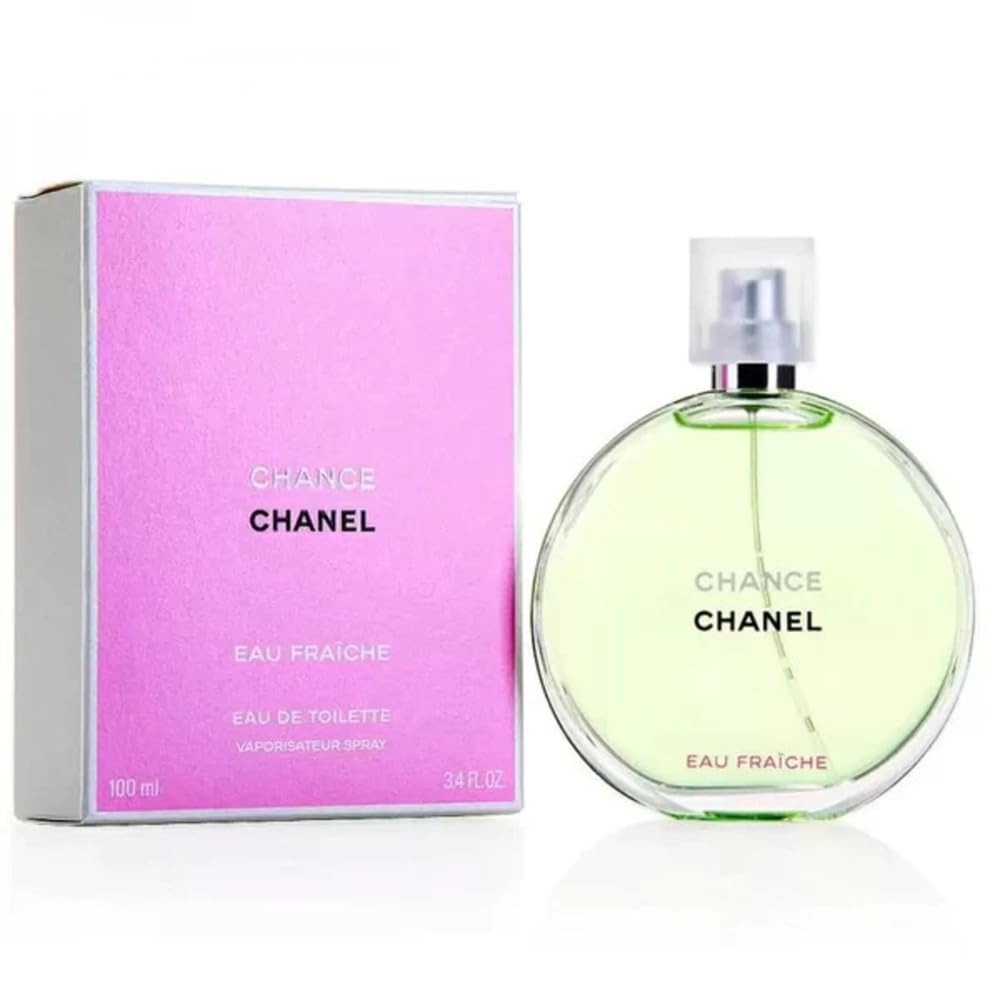 Chanel Chance Eau De Toilette Spray 3.4 oz / 100ml – Fresh Floral Women’s Perfume, Elegant & Long-Lasting Luxury Fragrance
