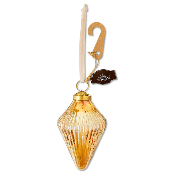 Gold Glass and Metal Gem Christmas Ornament, 4.5", by Holiday Time