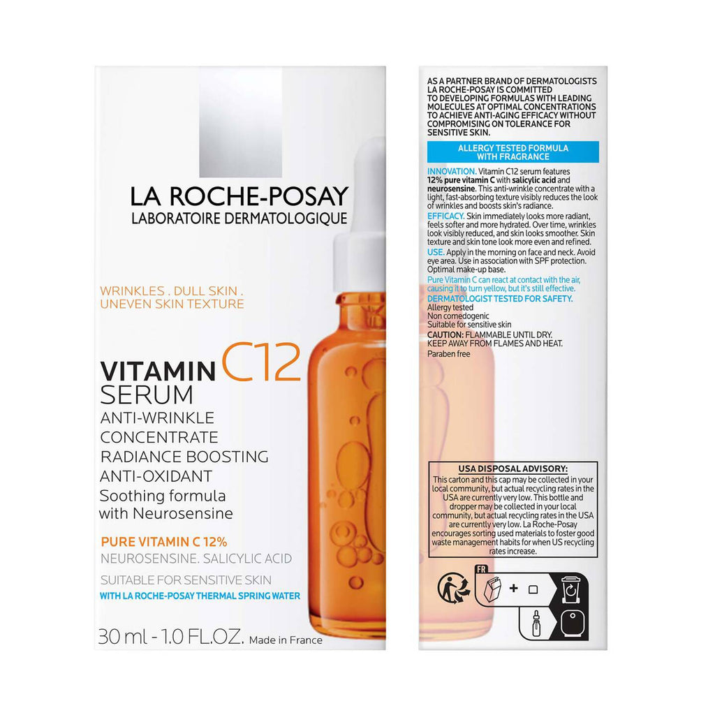 La Roche-Posay Vitamin C12 Serum 30ml | Wholesale Pack – Bundle of 15 Units | Free Shipping