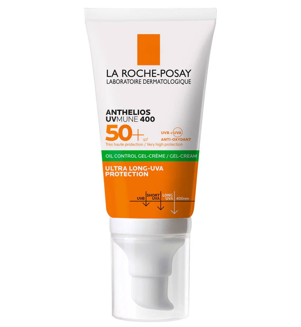 La Roche-Posay Anthelios Uvmune 400 SPF-50+ Oil Control Gel Cream, 50ml | Wholesale Pack – Bundle of 15 Units | Free Shipping