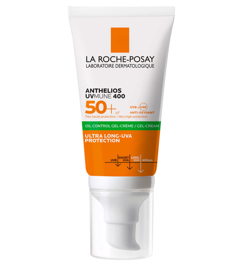 La Roche-Posay Anthelios Uvmune 400 SPF-50+ Oil Control Gel Cream, 50ml | Wholesale Pack – Bundle of 15 Units | Free Shipping