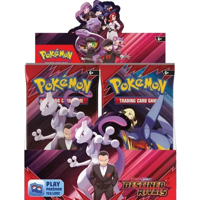 Pokémon TCG Scarlet & Violet Destined Rivals Booster Pack Art Set (4 Packs) – Sealed Collectible Trading Cards Bundle