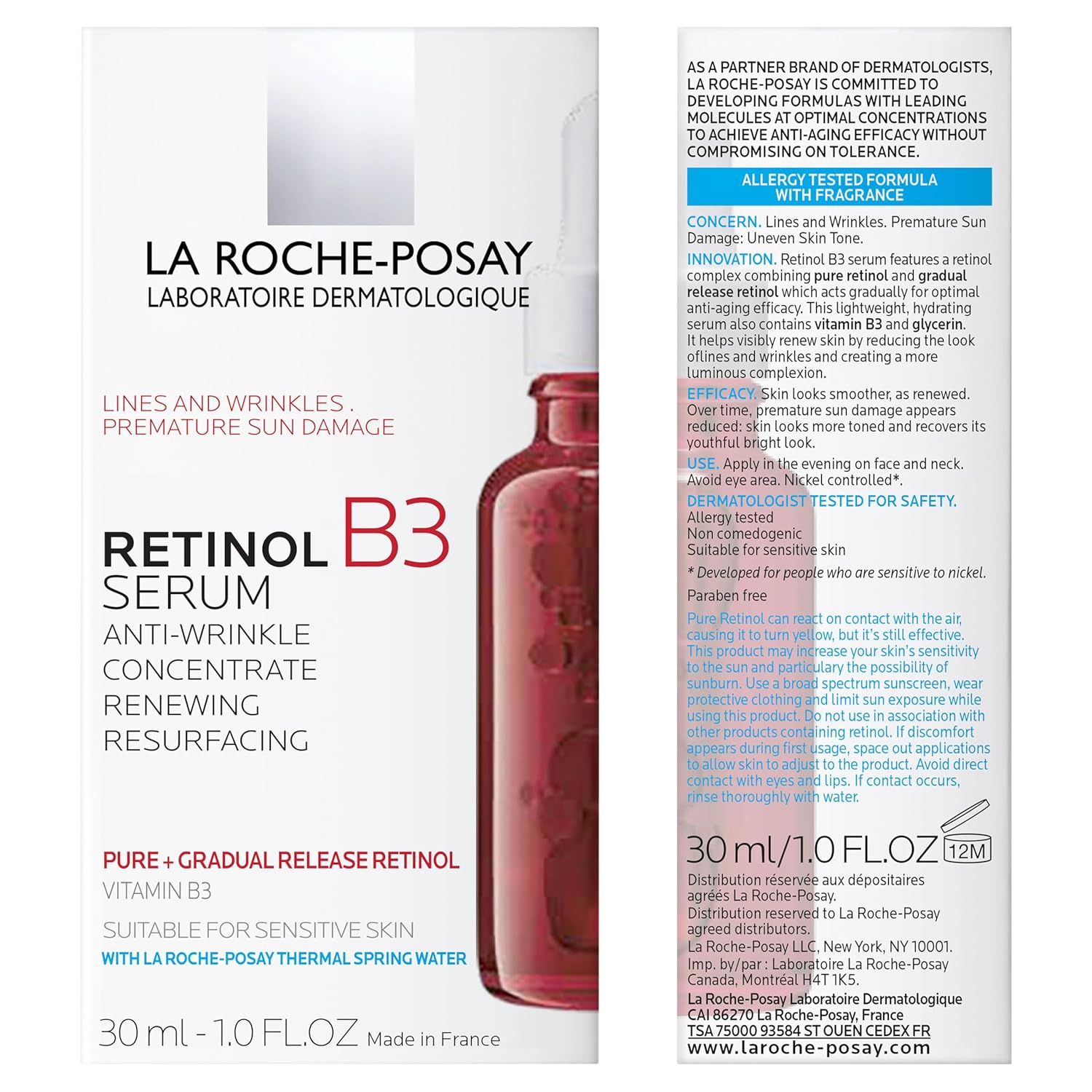 Authentic La Roche-Posay Retinol B3 Serum - Anti-Wrinkle