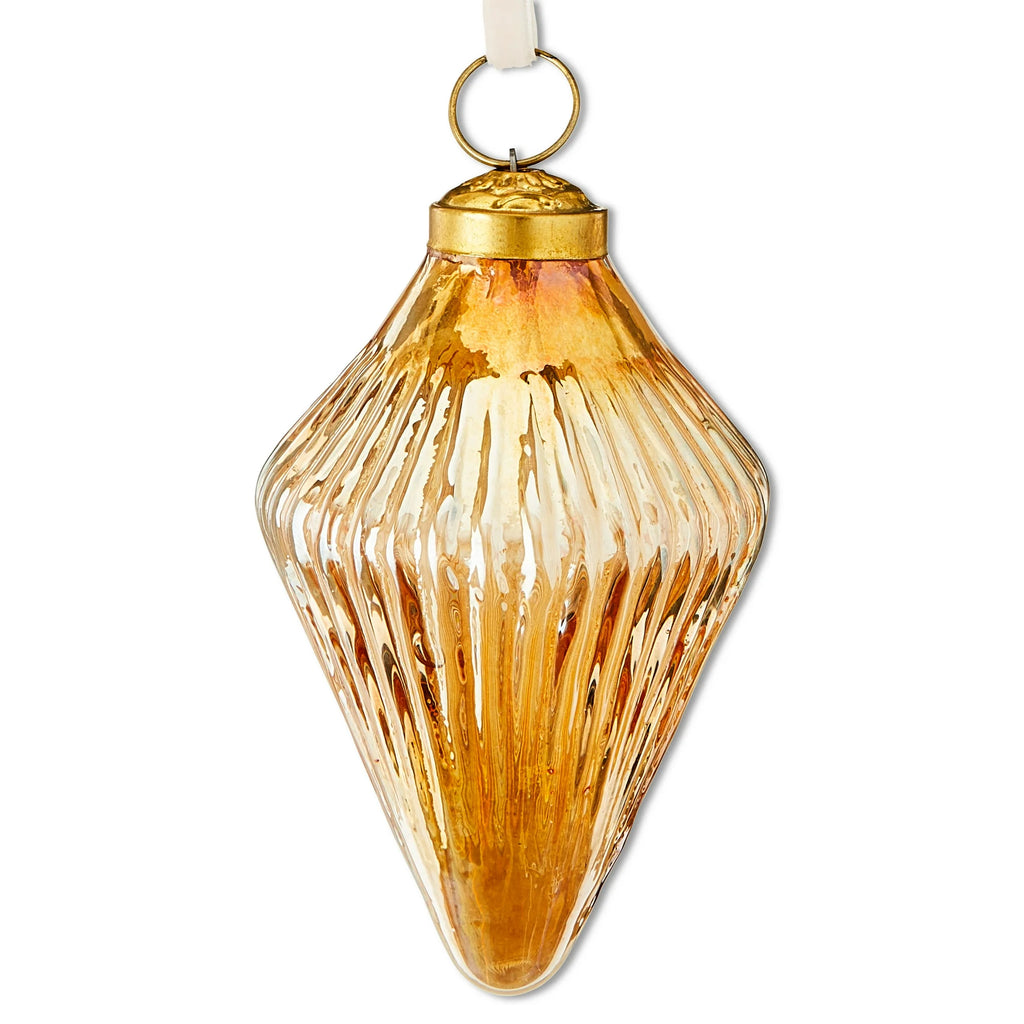 Gold Glass and Metal Gem Christmas Ornament, 4.5", by Holiday Time