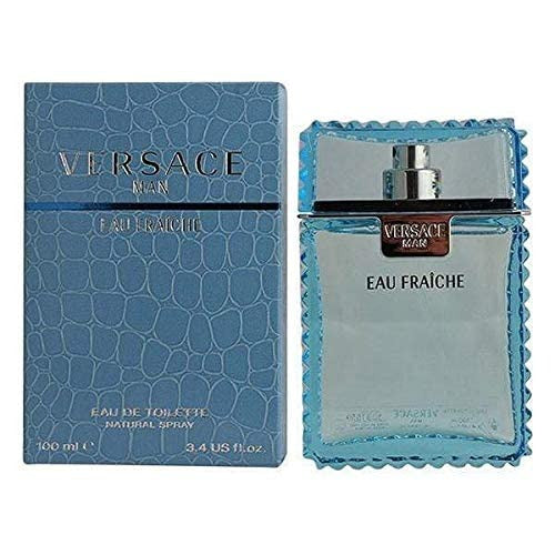 Versace Man Eau Fraiche Deodorant Spray for Men 3.4 oz – Fresh Aquatic Luxury Body Spray