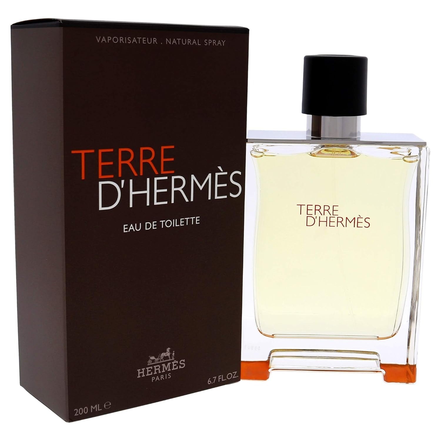 Hermès Terre d’Hermès Eau De Toilette Spray 6.7 oz / 200ml – Woody Citrus Men’s Cologne, Long-Lasting Luxury Fragrance